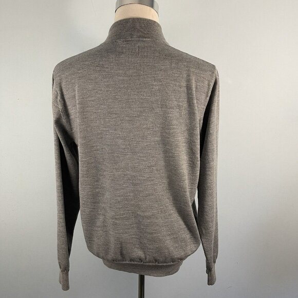 Untuckit Men's Merino Wool 1/4 Zip Sweater Gray Size Large - Picture 10 of 11